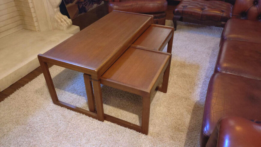 チーク　Coffee Table & 2 Side Tables