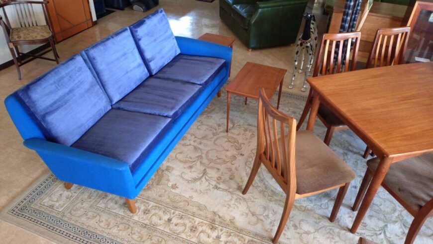 3seater 布張りソファー