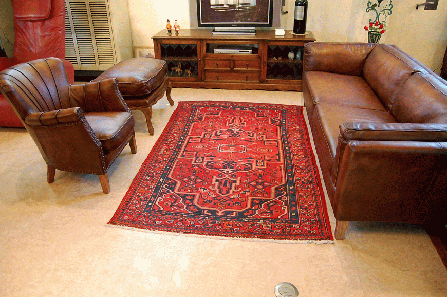 3seater sofa   + Arm sofa & ottoman  総革張り